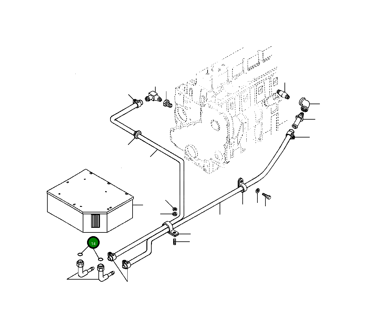 Кольцо уплотнительное (O-Ring) 148 291 H45  Komatsu
