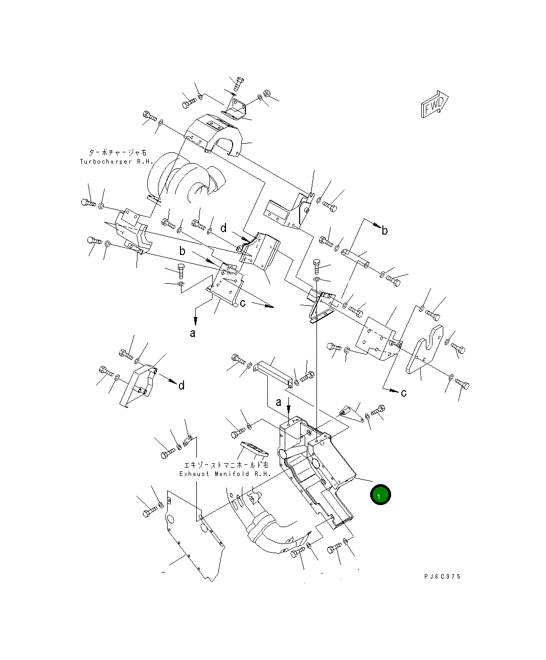 Крышка 6166-15-9810 Komatsu