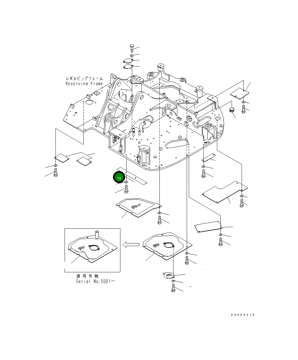 Крышка 21W-46-46310 Komatsu