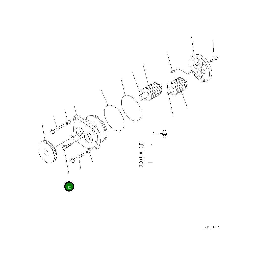 Болт CU3895440 Komatsu