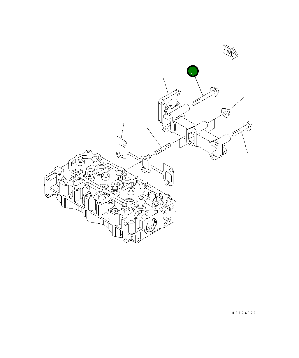 Болт YM123900-13620 Komatsu