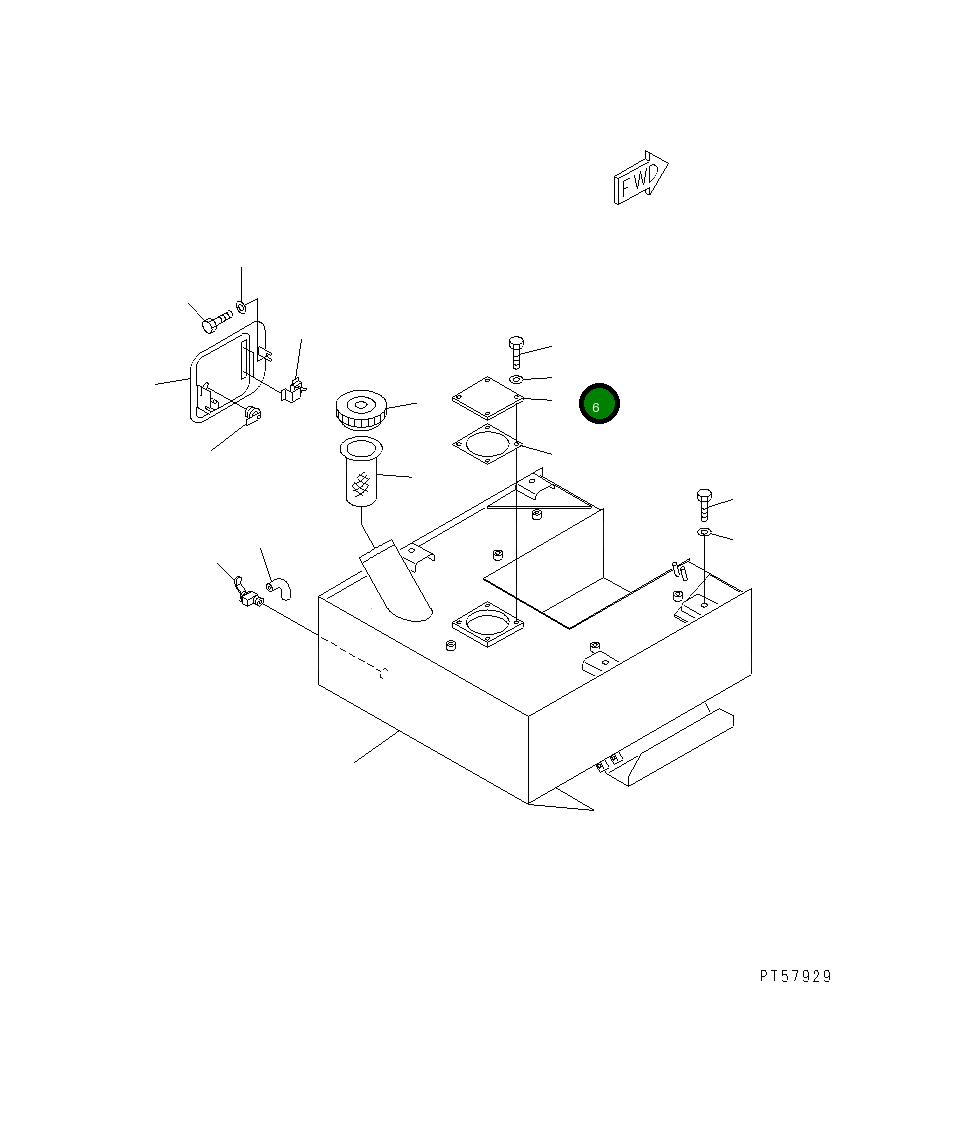 Крышка 23D-04-31120  Komatsu