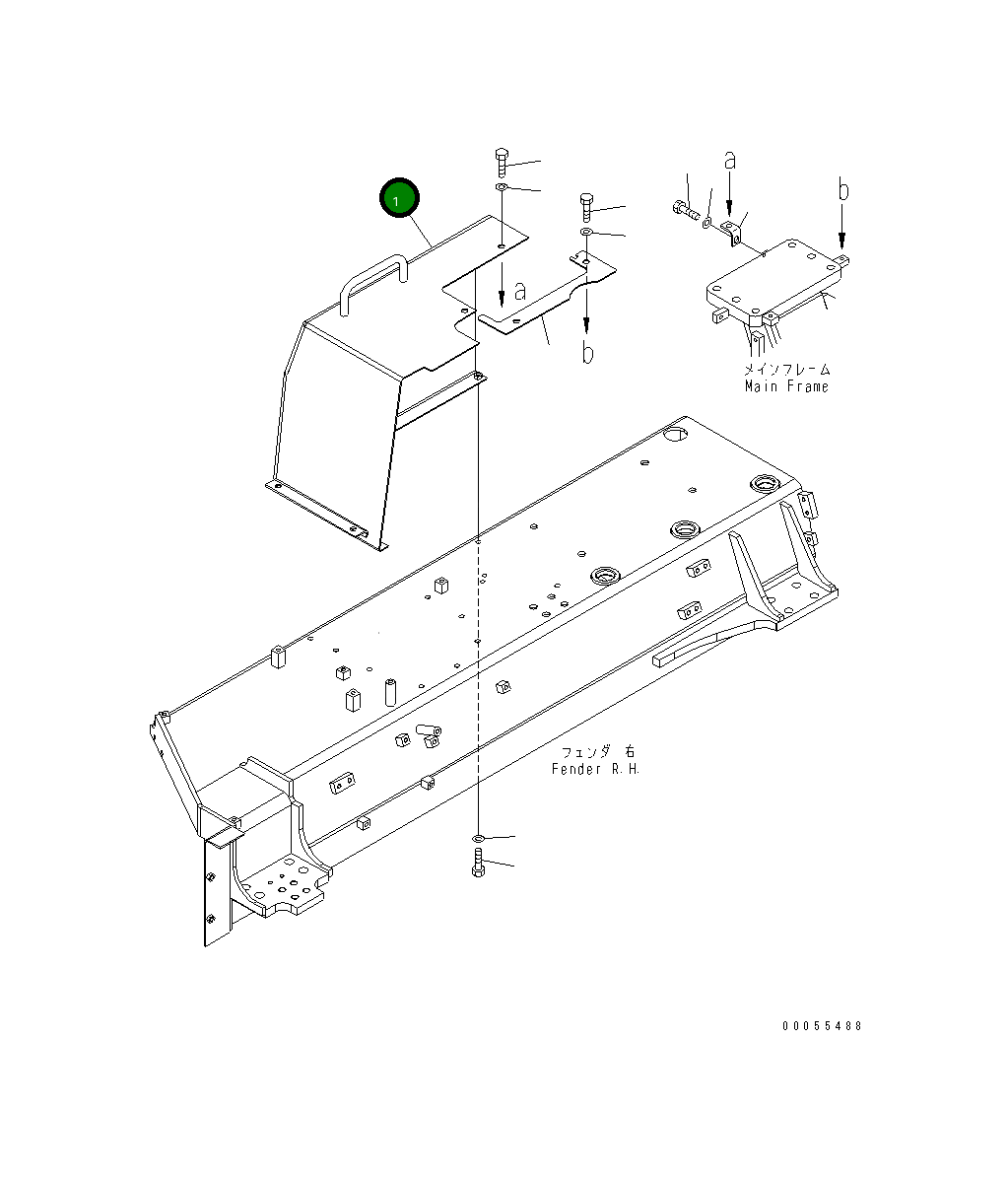 Крышка 154-54-74212 Komatsu