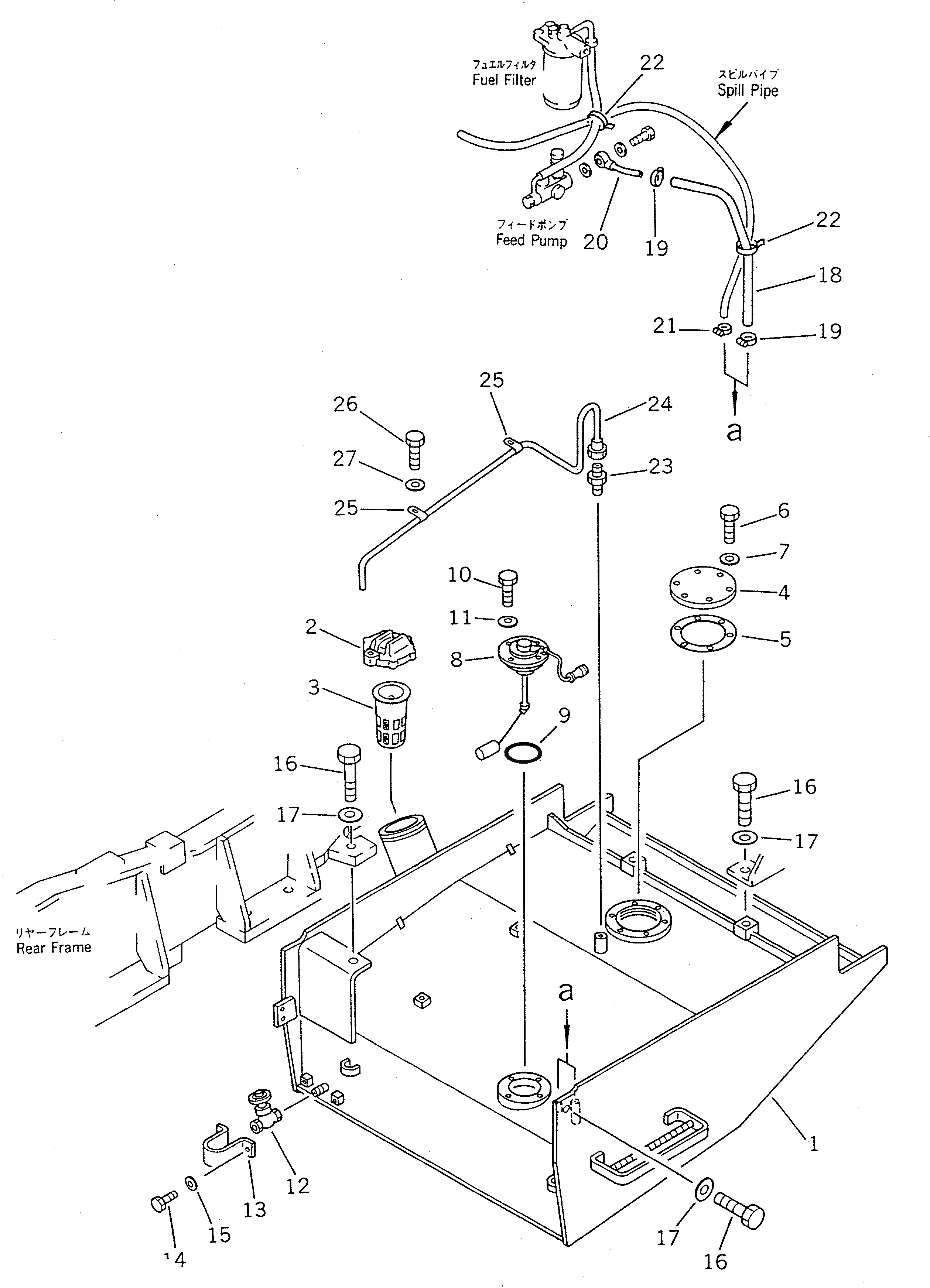 Болт 01010-52450  Komatsu