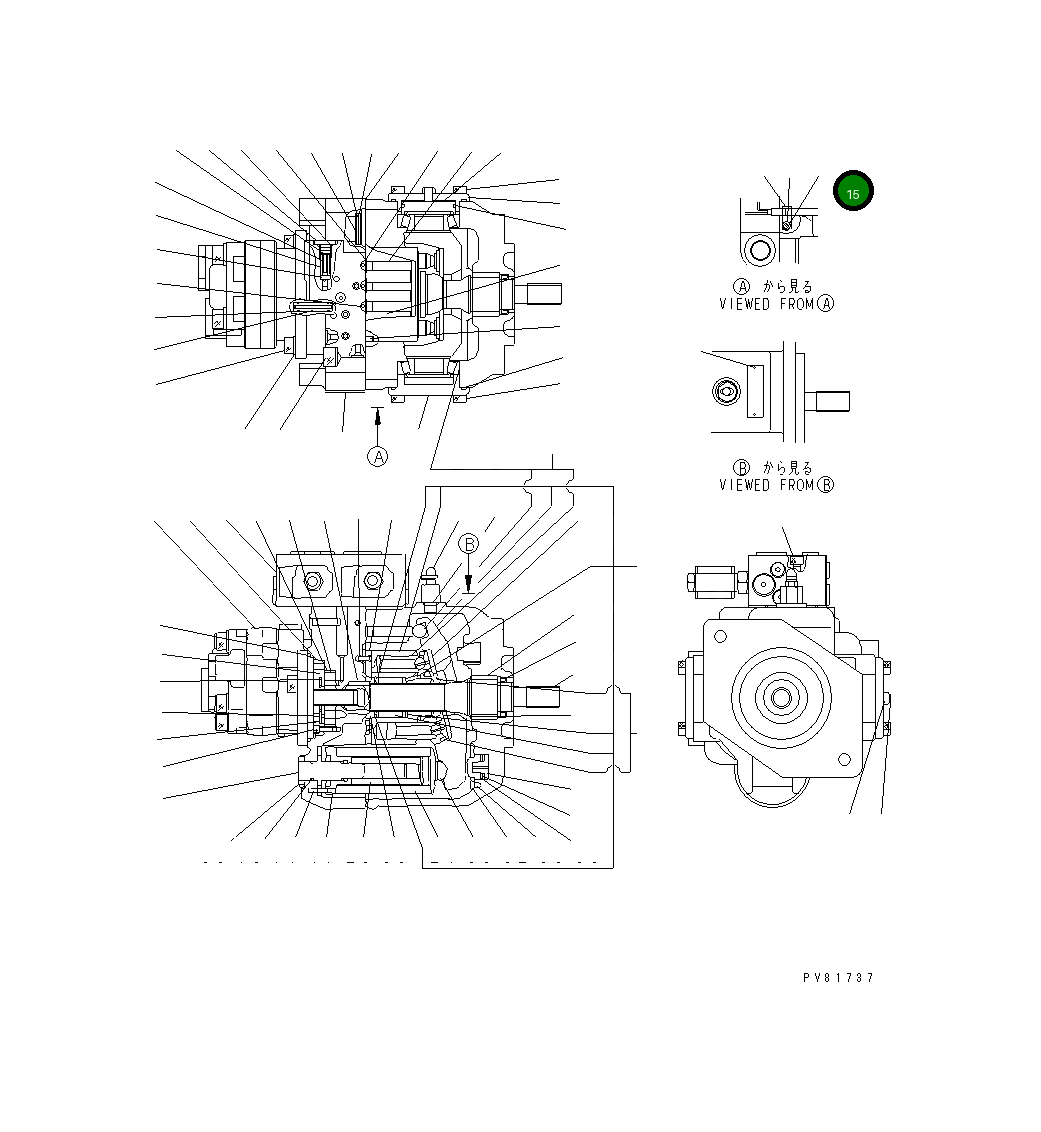 Болт YM172425-73150  Komatsu
