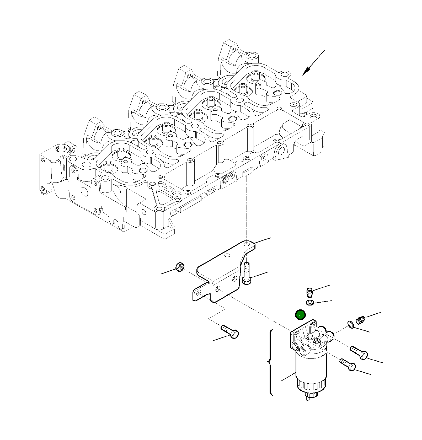 Болт EA16587325  Komatsu