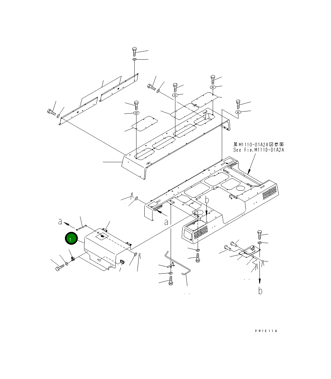 Крышка 21T-54-68222 Komatsu