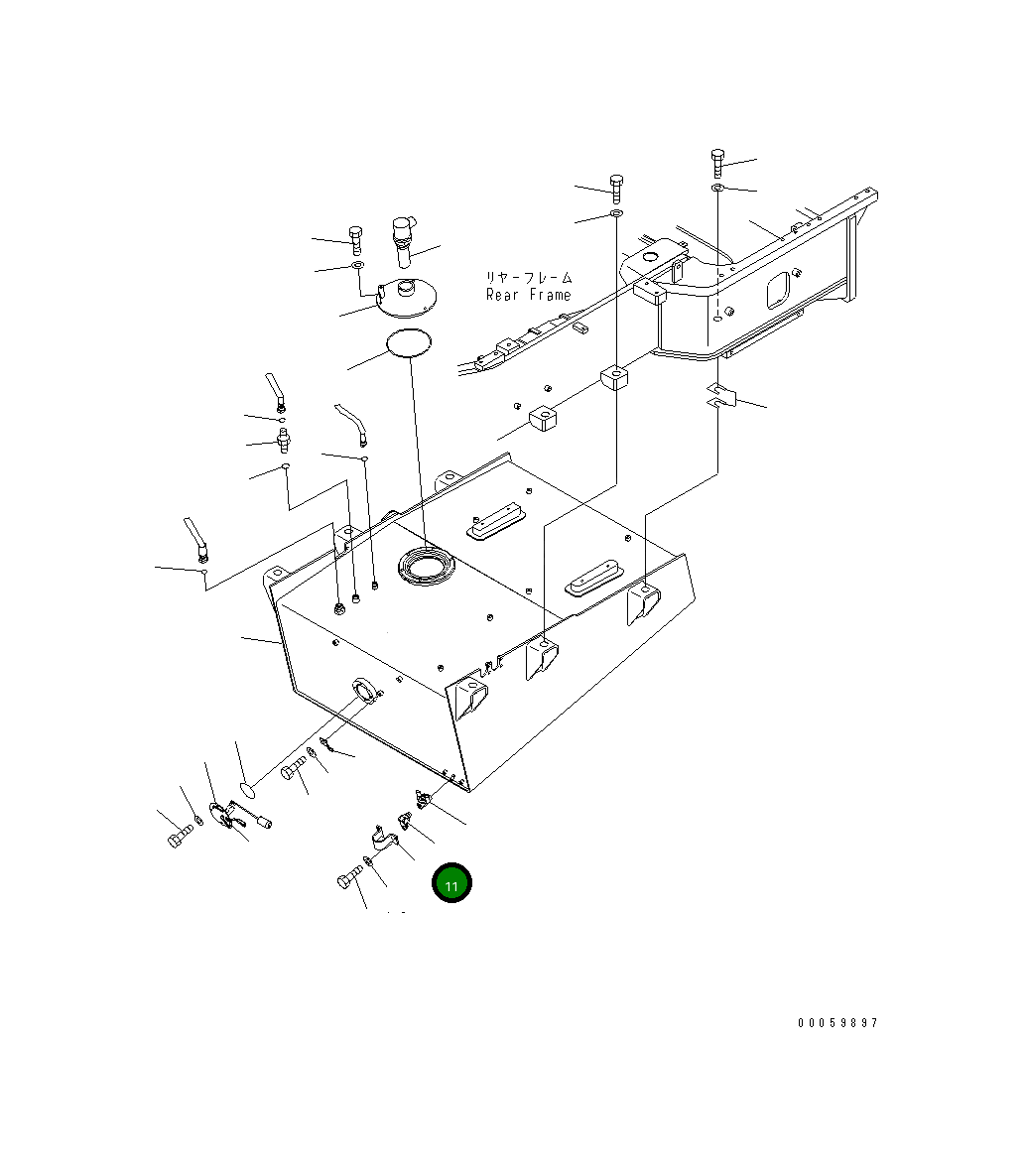 Крышка 425-04-21430XC Komatsu