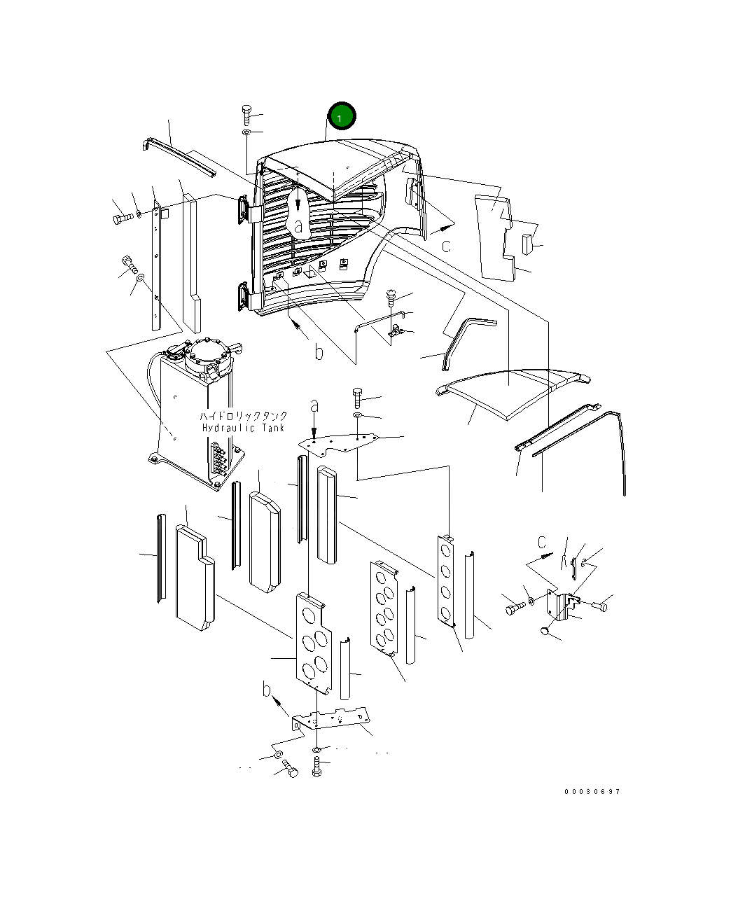 Крышка 22M-54-21214 Komatsu