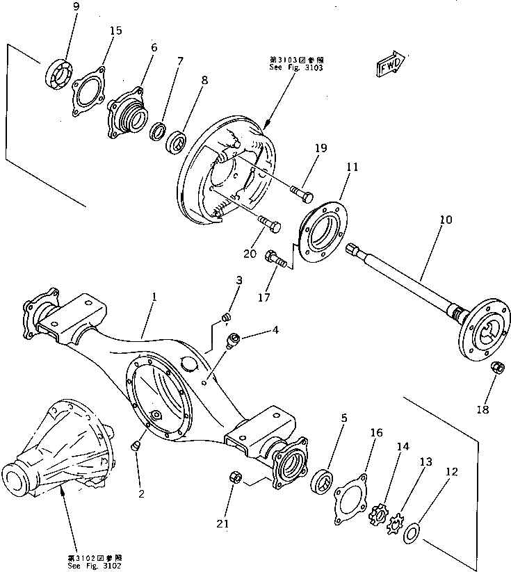 Болт 20L-24-13450  Komatsu