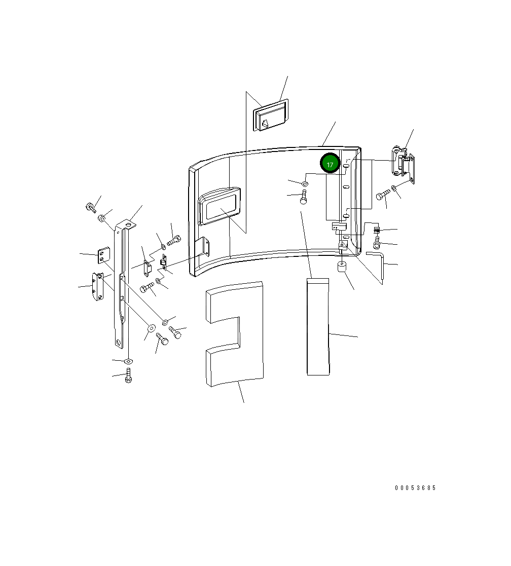 Крышка 22U-54-21570  Komatsu