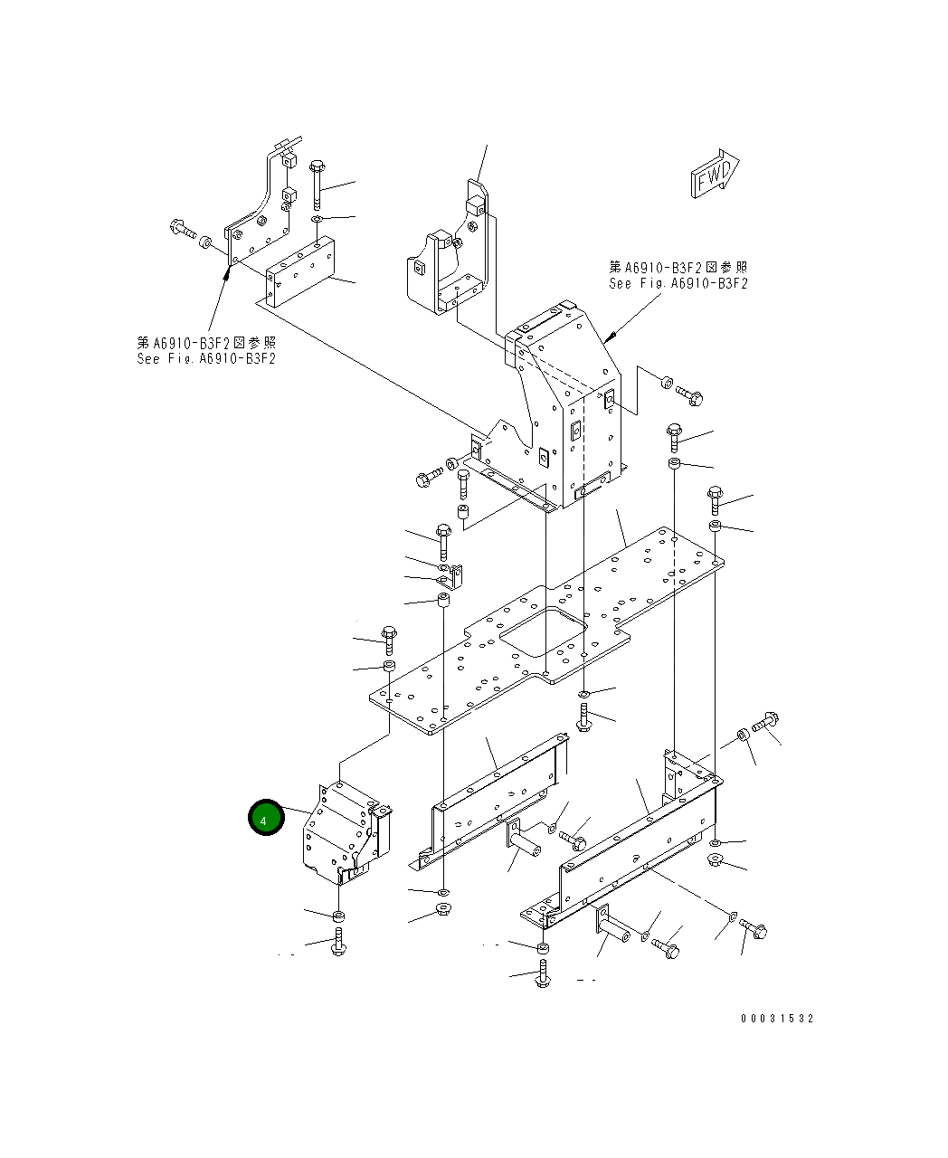 Крышка 6155-11-5610  Komatsu