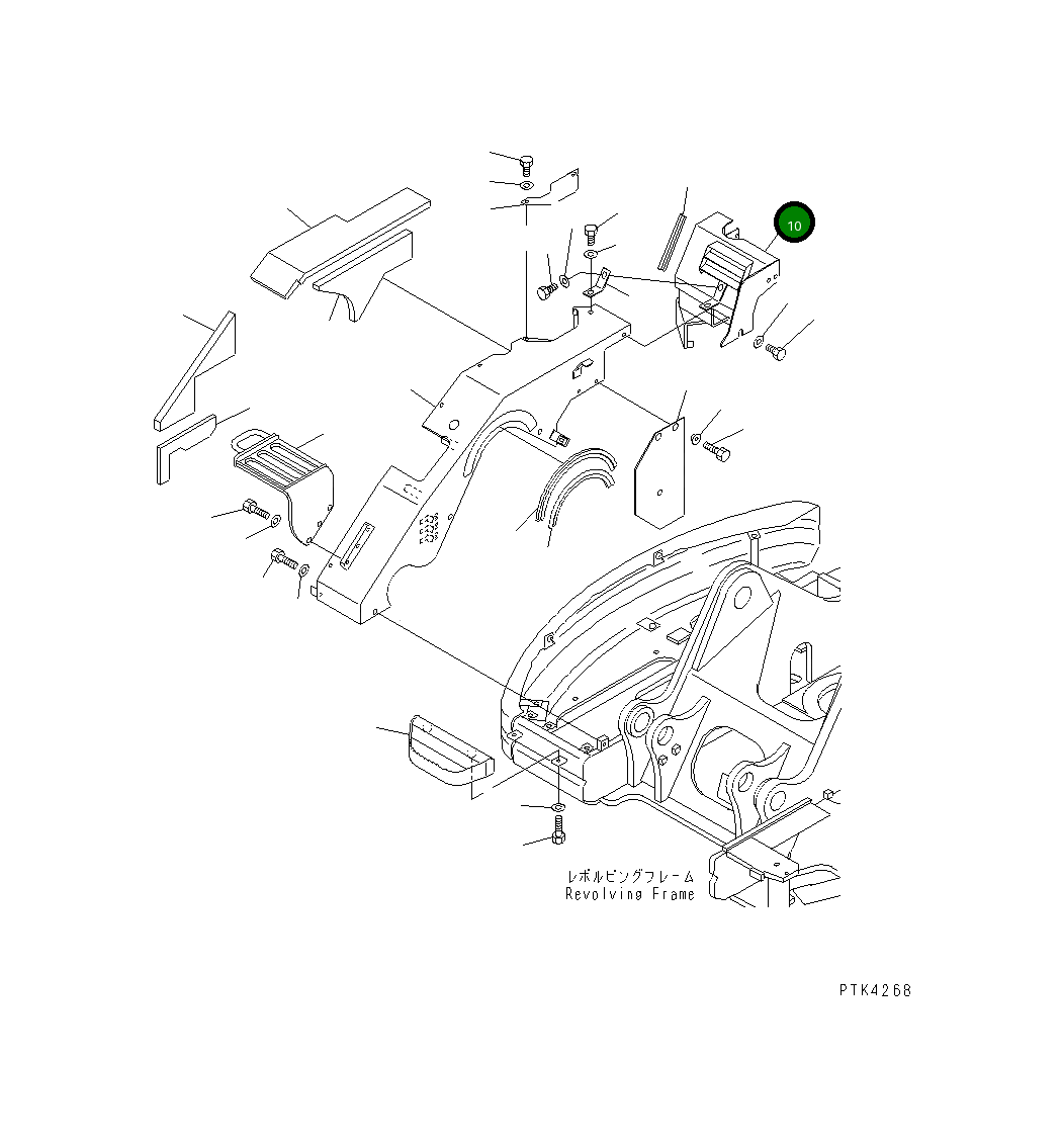 Крышка 21Y-973-1750  Komatsu