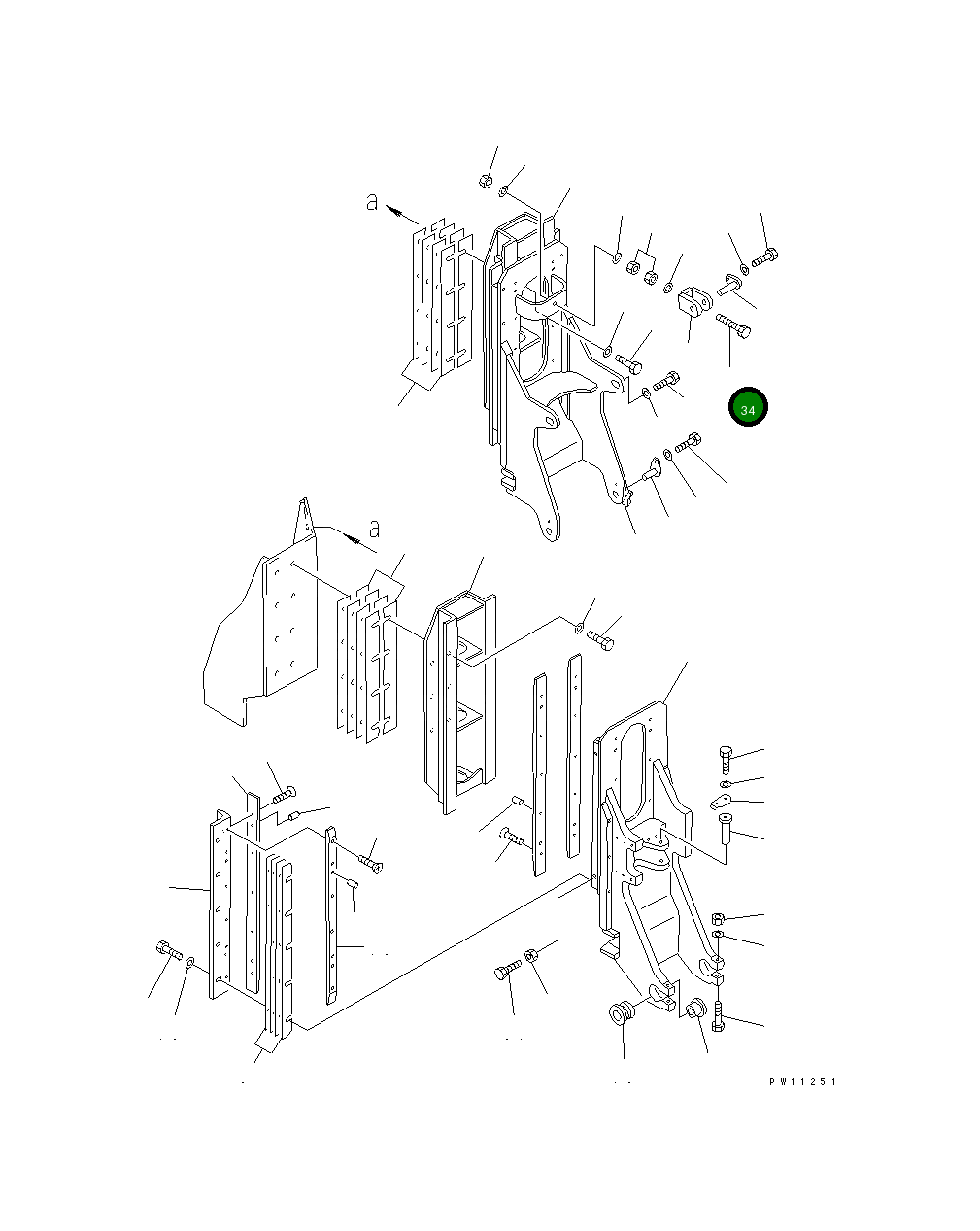 Болт 01017-52450 Komatsu