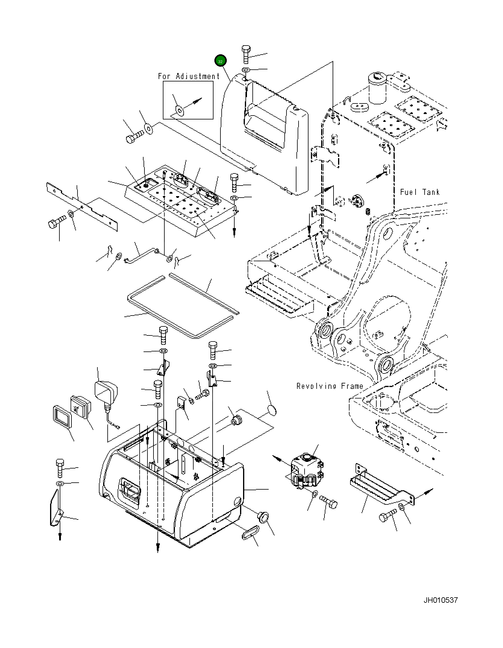 Крышка 21K-54-42231 Komatsu