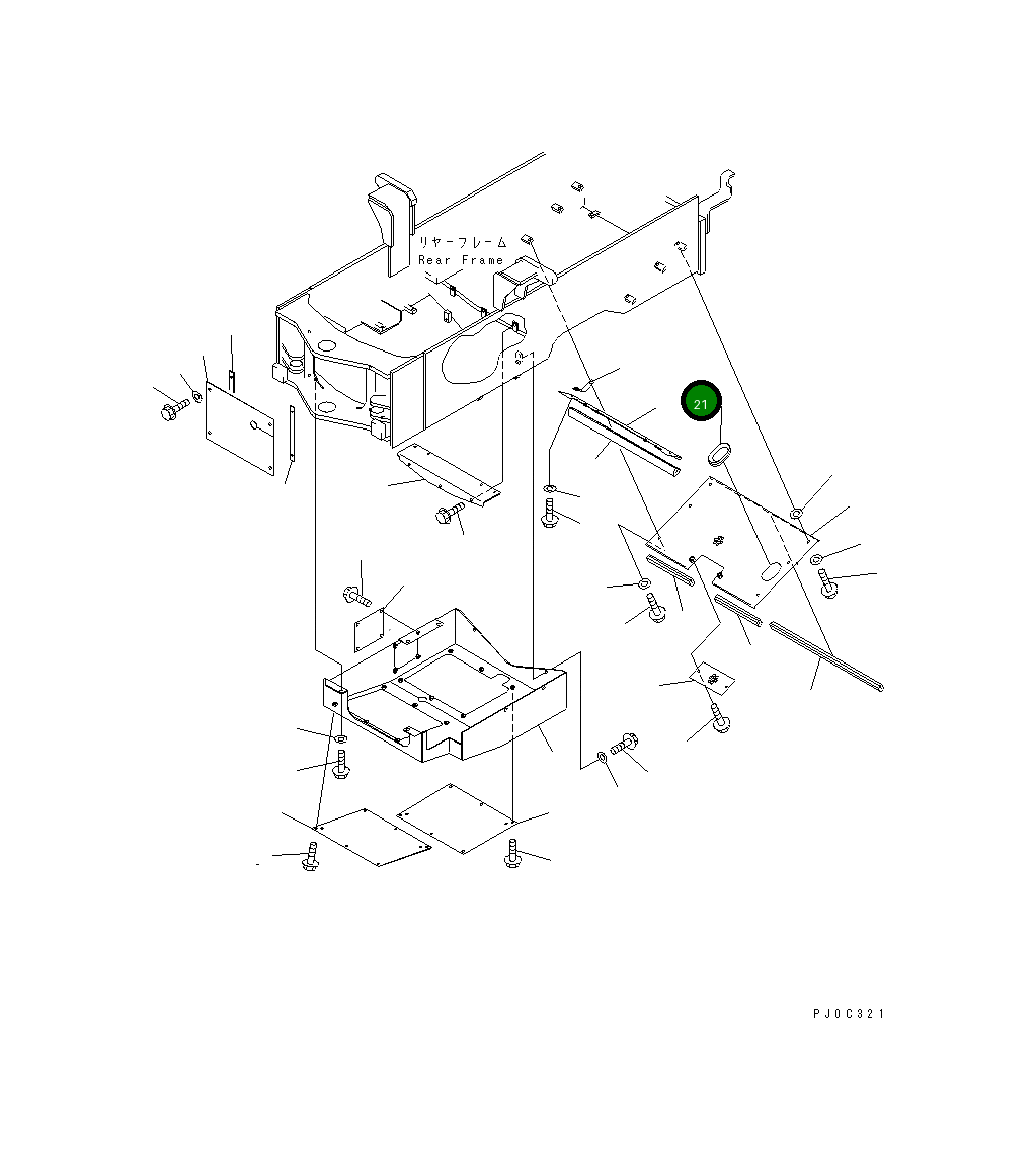 Крышка 415-54-22780 Komatsu