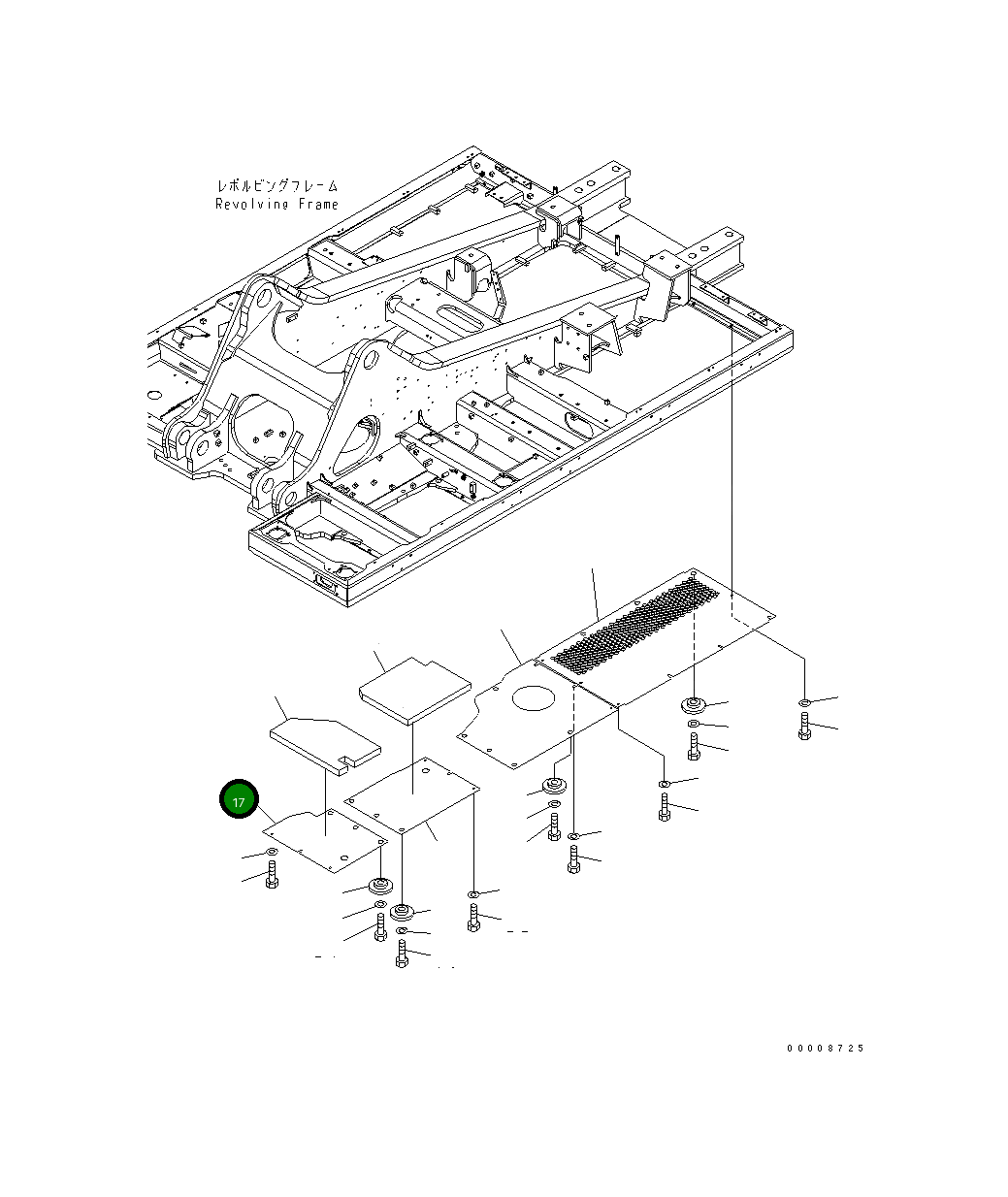Крышка 21M-54-19430 Komatsu