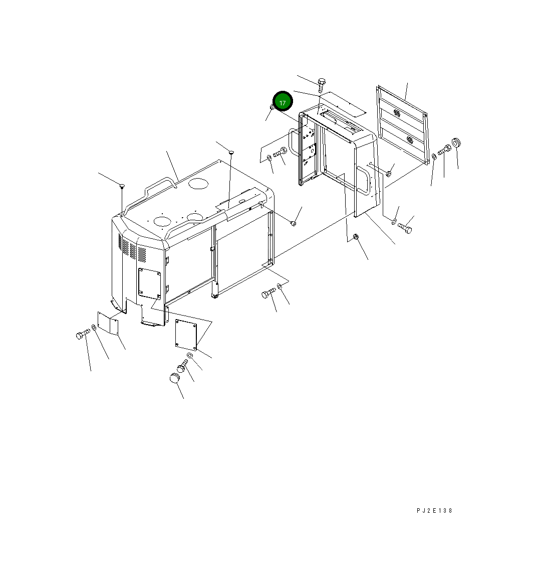 Крышка 23B-54-36130 Komatsu
