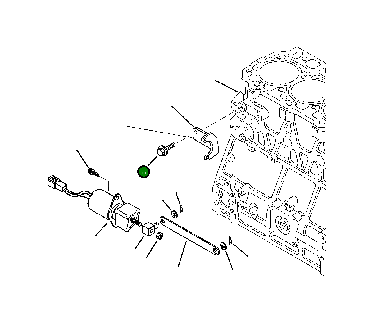 Болт YM20106080182 Komatsu