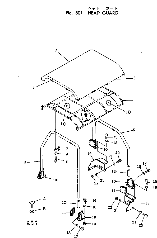 Болт 01010-52070  Komatsu