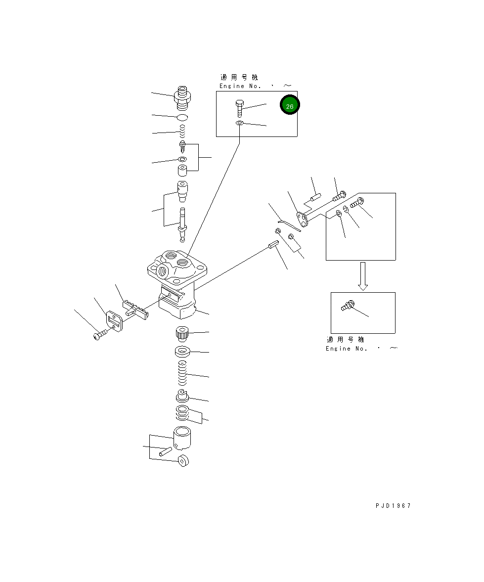 Болт YM119266-51900 Komatsu