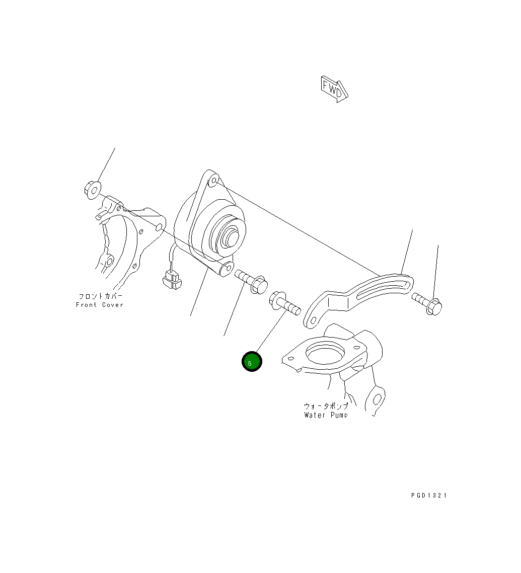 Болт 456-770  Komatsu
