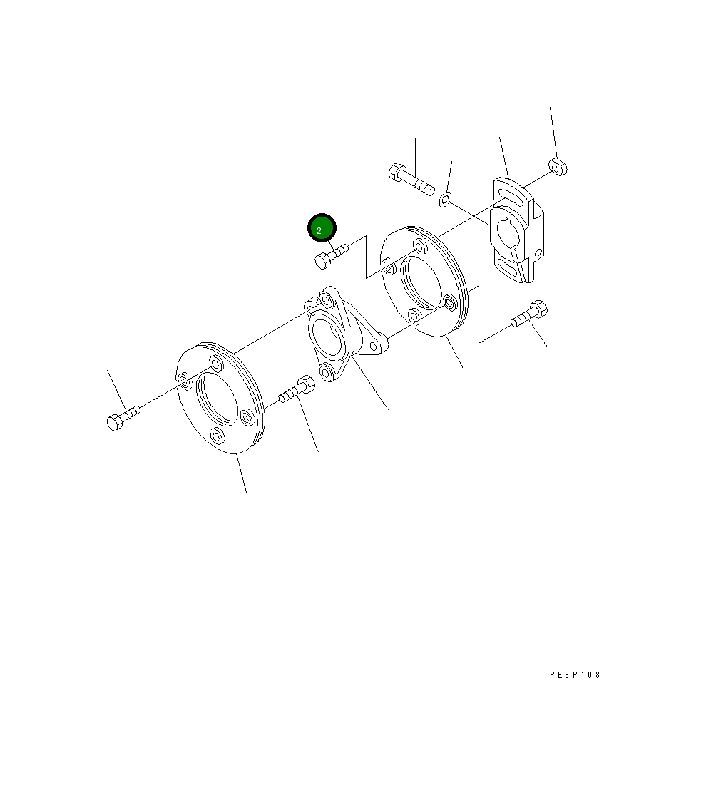 Болт DK156634-0100  Komatsu