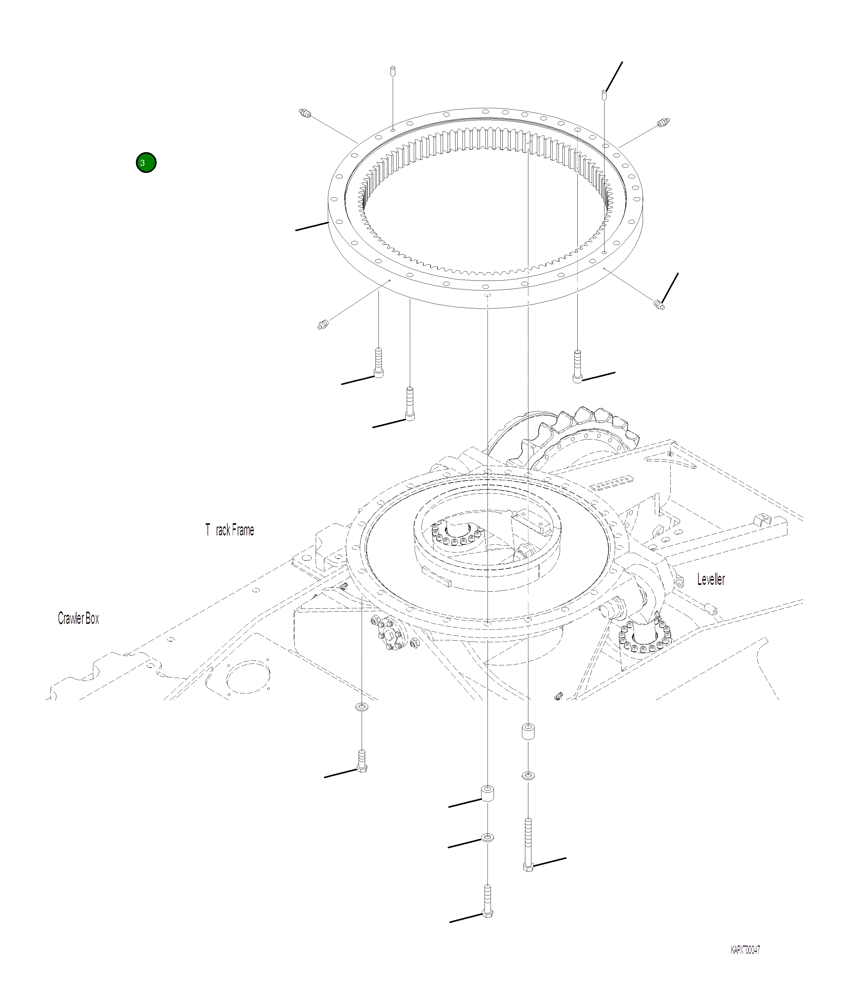 Болт 4A1-98-21410  Komatsu