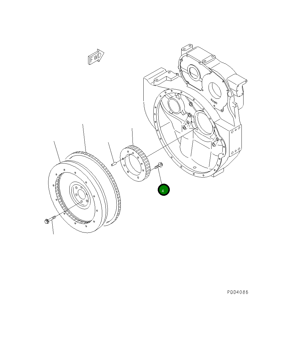 Болт 01437-01250  Komatsu