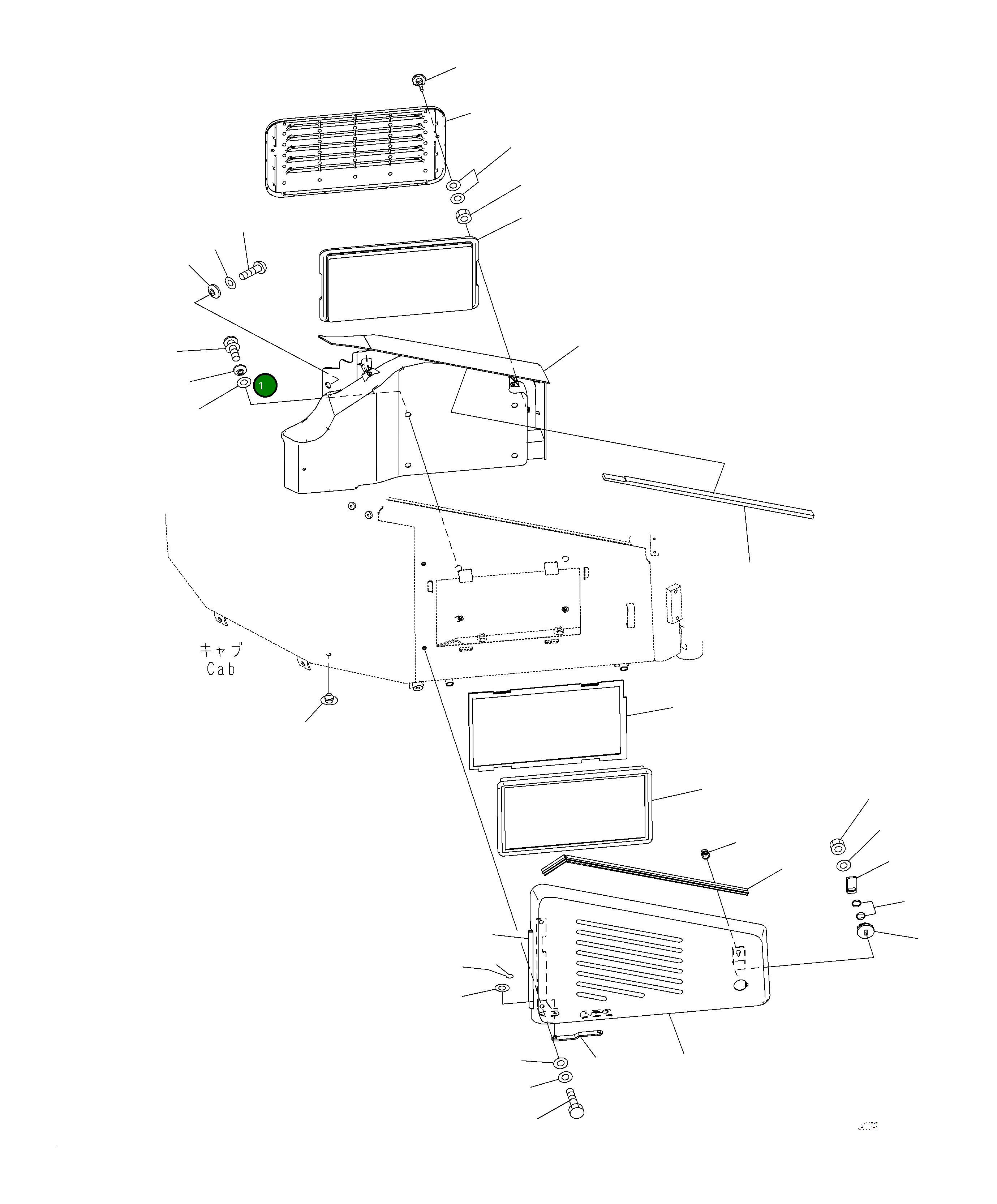 Крышка 423-07-53492  Komatsu