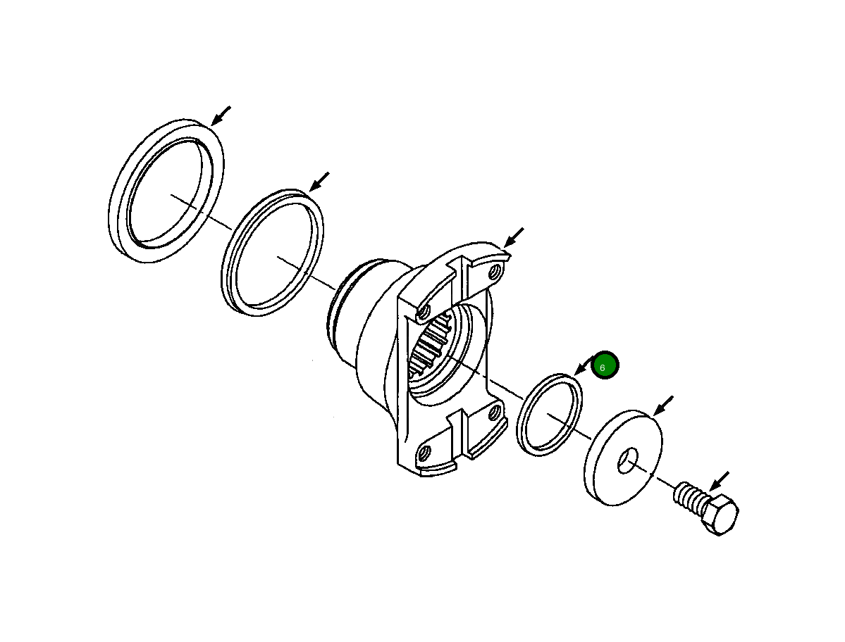 Кольцо уплотнительное (O-Ring) 1437 765 H1  Komatsu