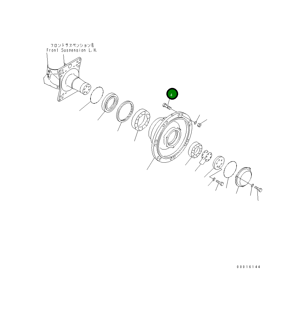 Болт 569-22-72860 Komatsu