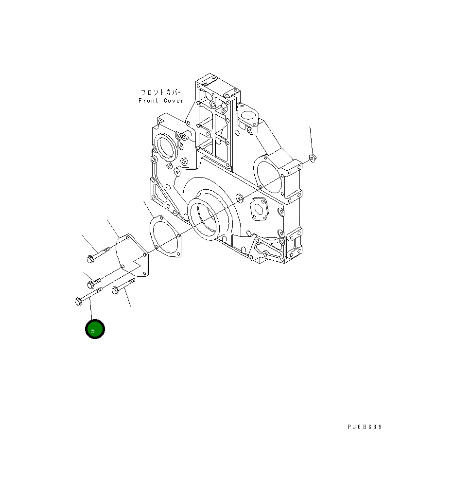 Болт 01436-01005 Komatsu