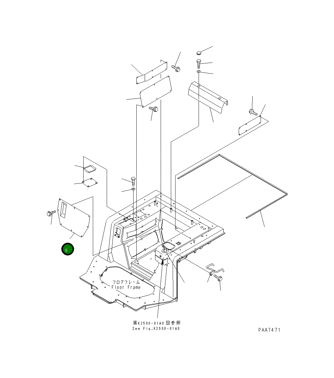 Крышка 124-54-54330  Komatsu