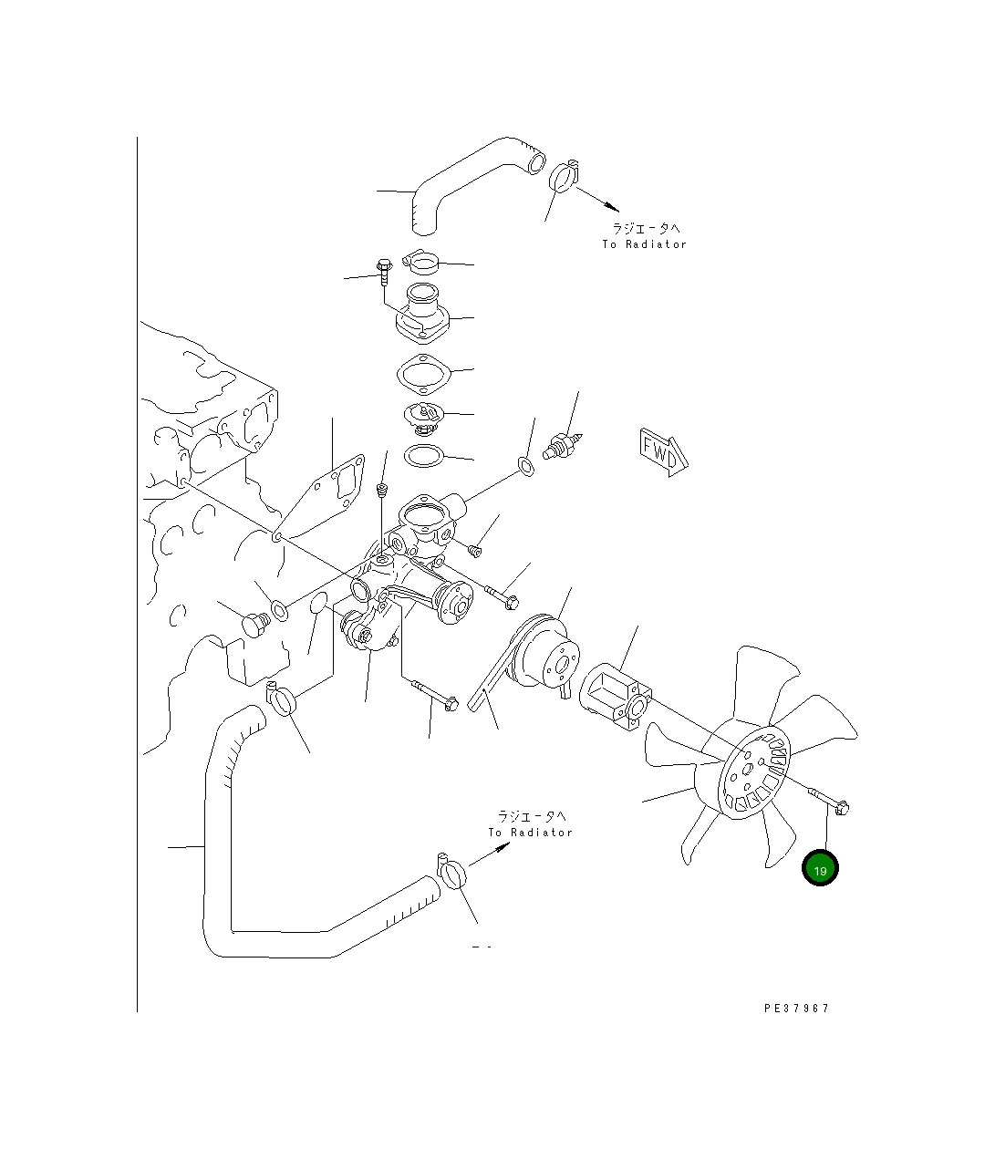 Болт YM26014-060402  Komatsu