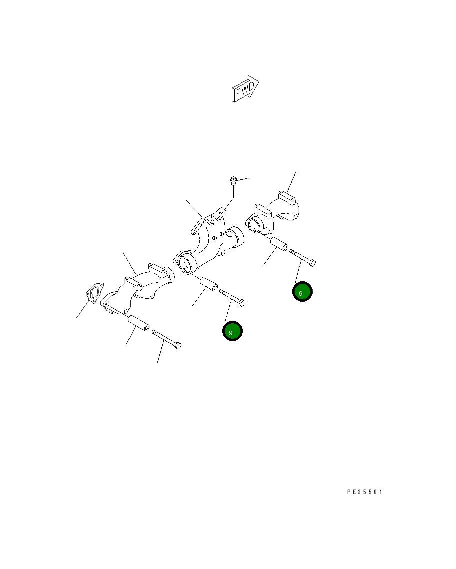 Болт 01010-E1080  Komatsu