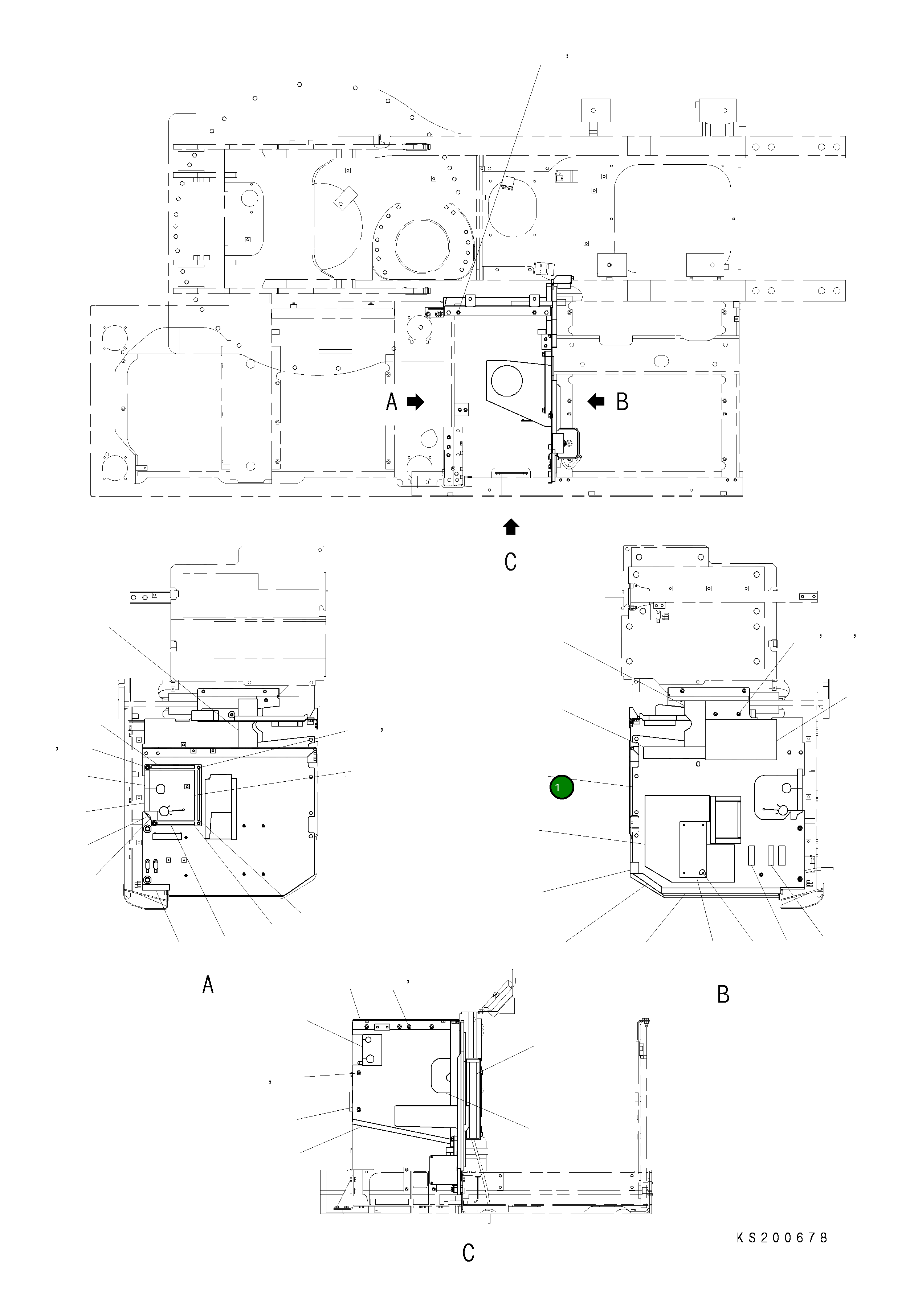 Крышка 206-54-KA650 Komatsu