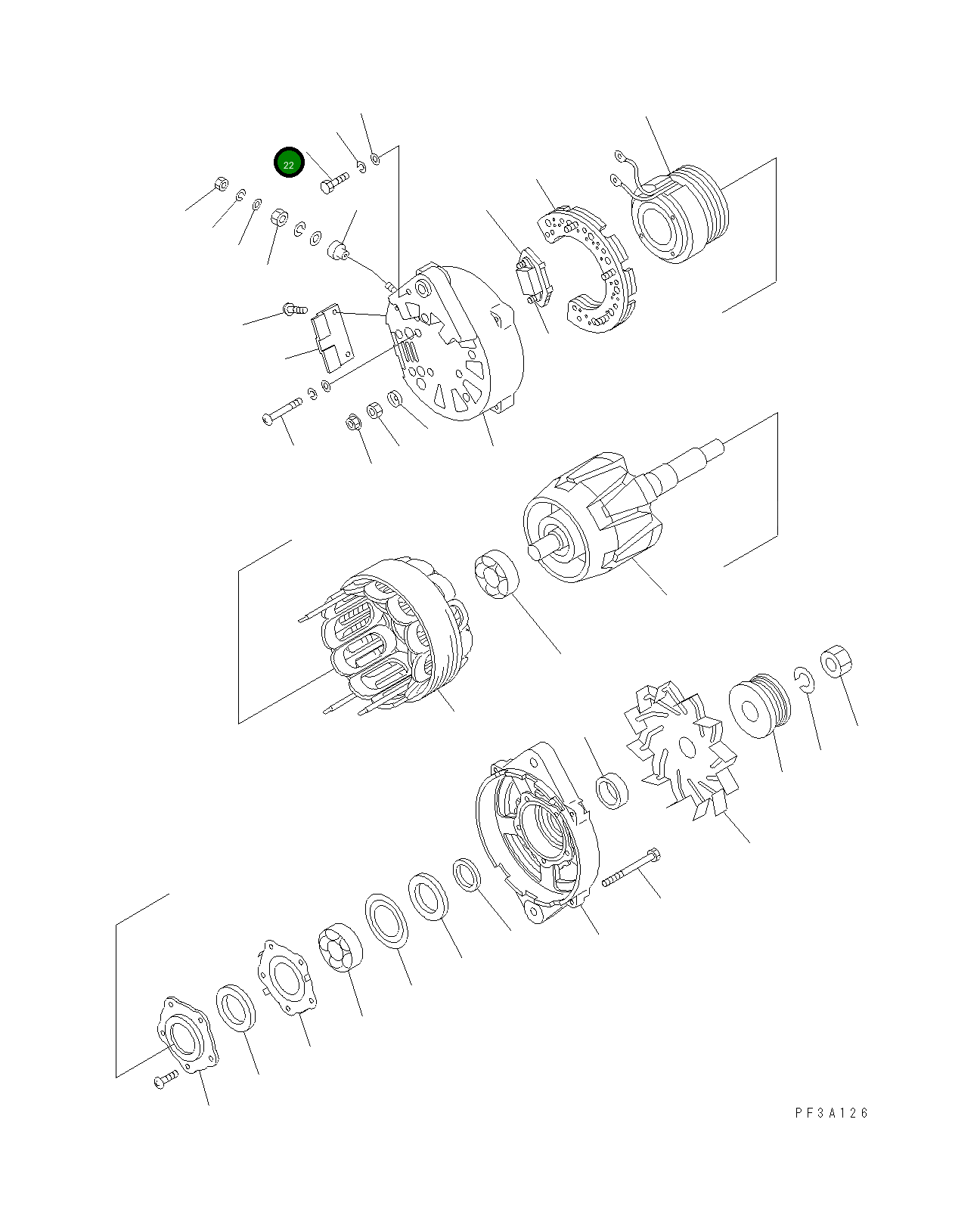 Болт KD0-0080-061  Komatsu