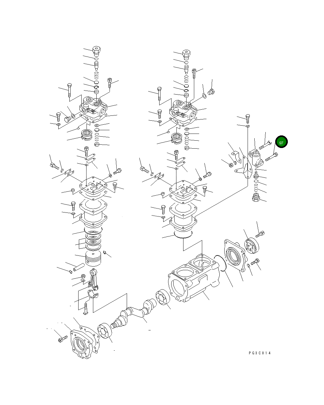 Болт DK487088-1900  Komatsu