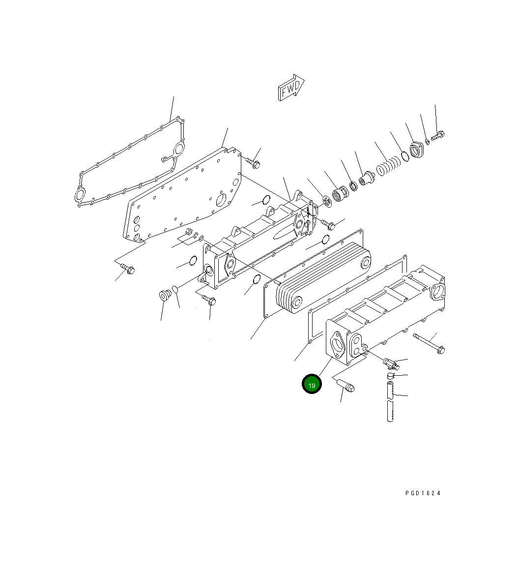 Крышка 6212-66-2130  Komatsu