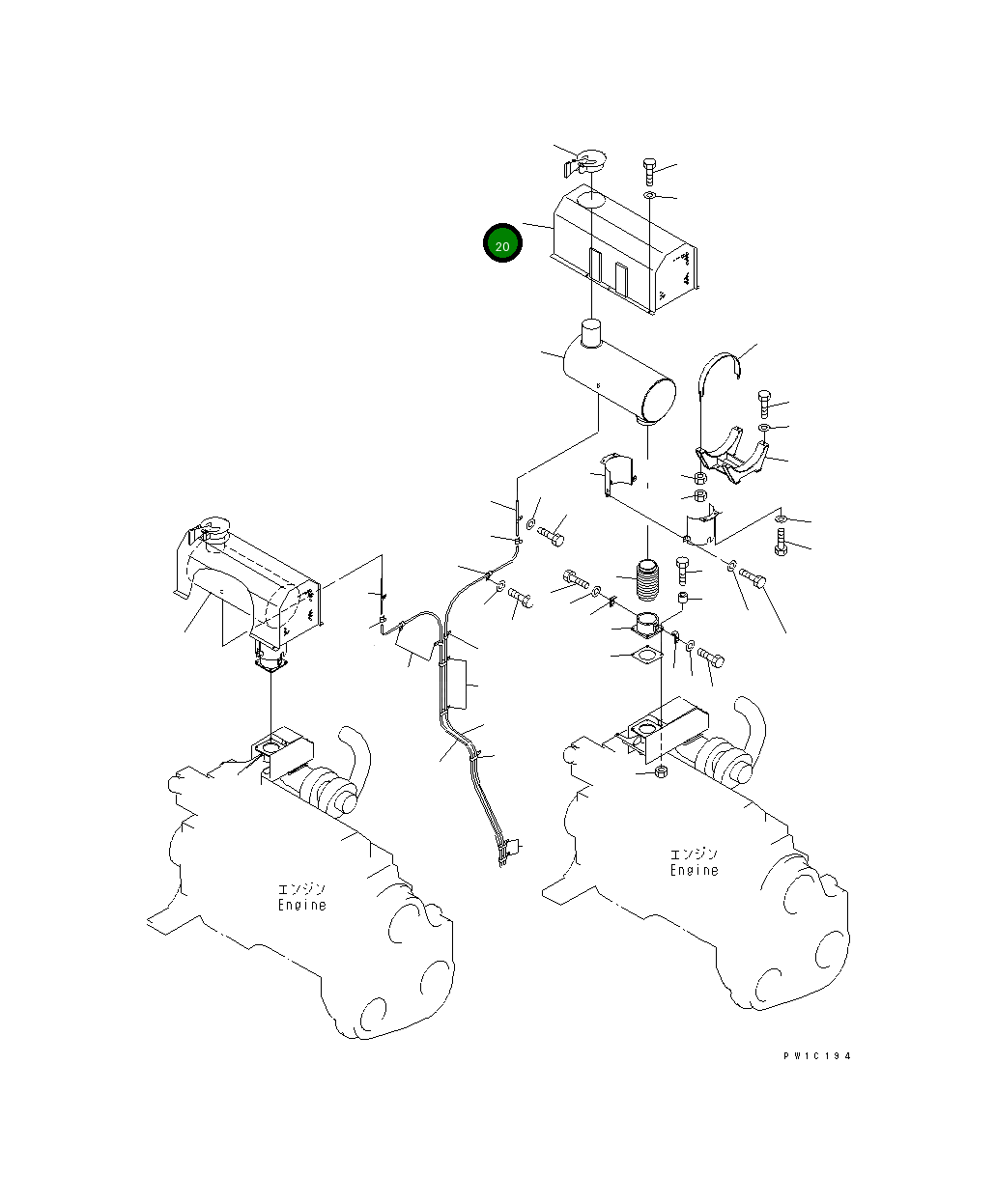 Крышка 21T-54-64310 Komatsu