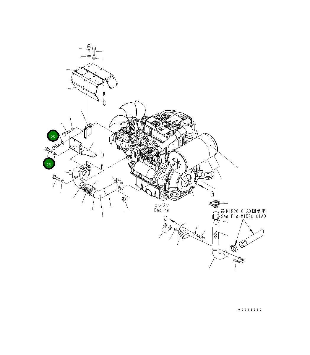Болт 01010-E0820  Komatsu