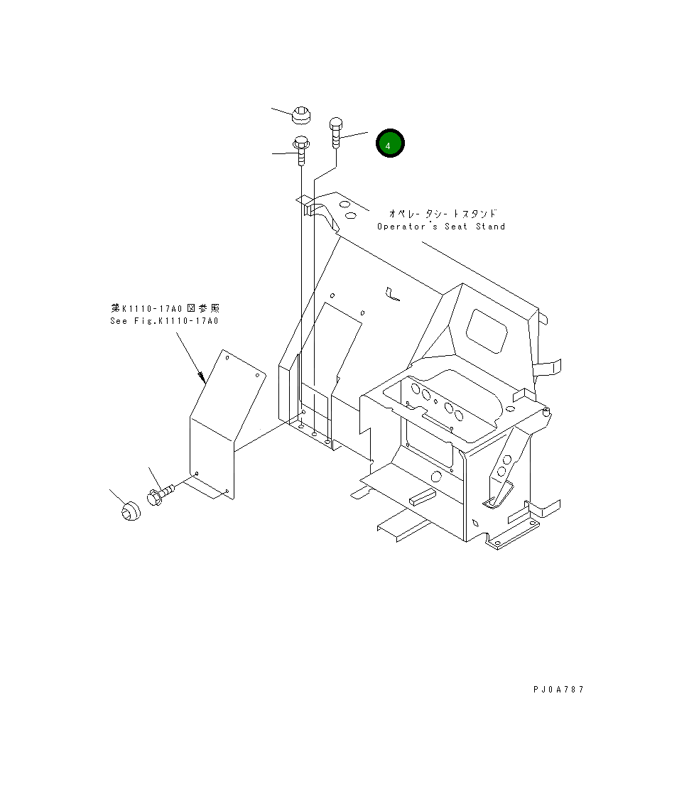 Болт 21X-973-3490 Komatsu