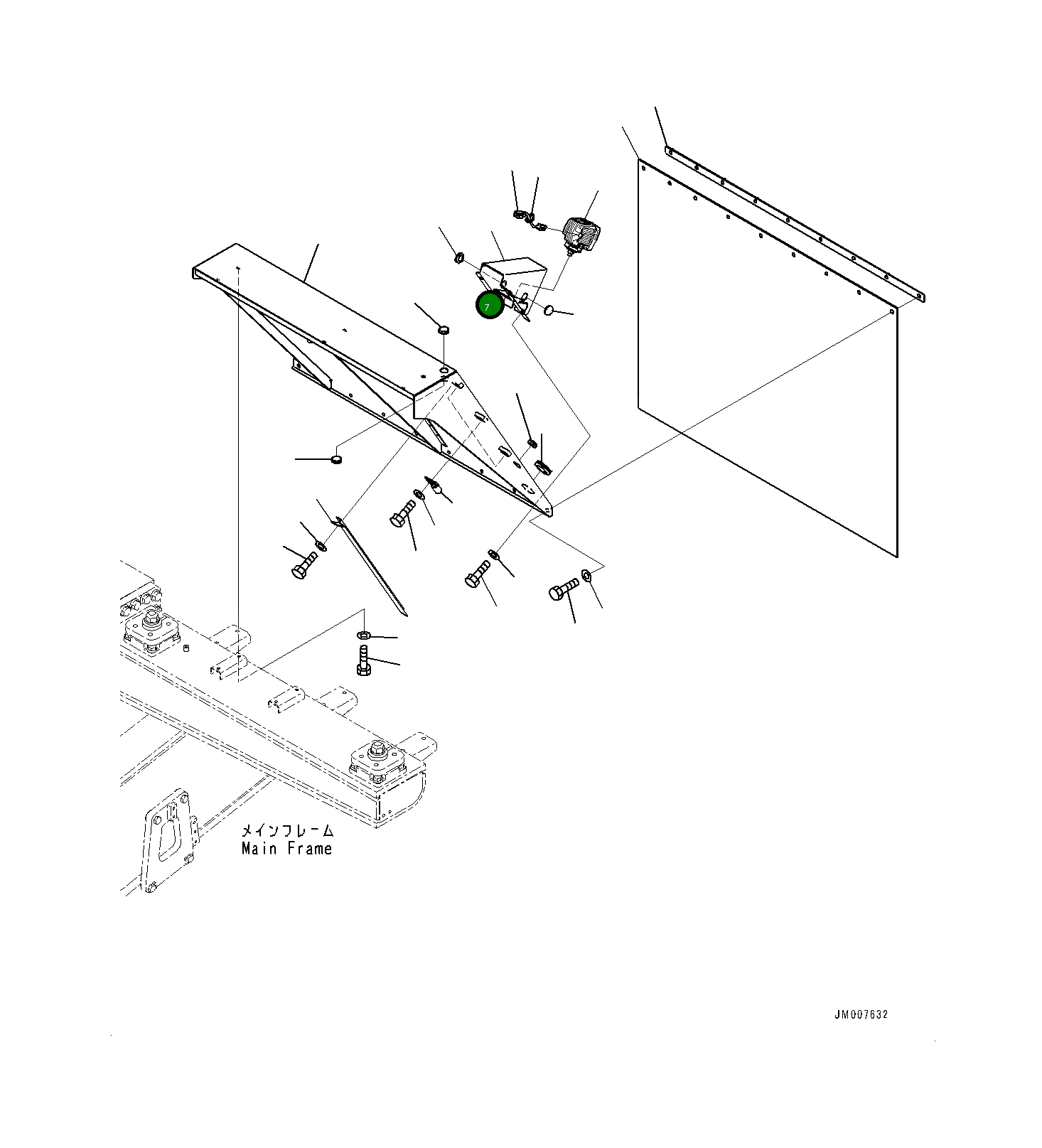 Крышка 561-86-8A990 Komatsu
