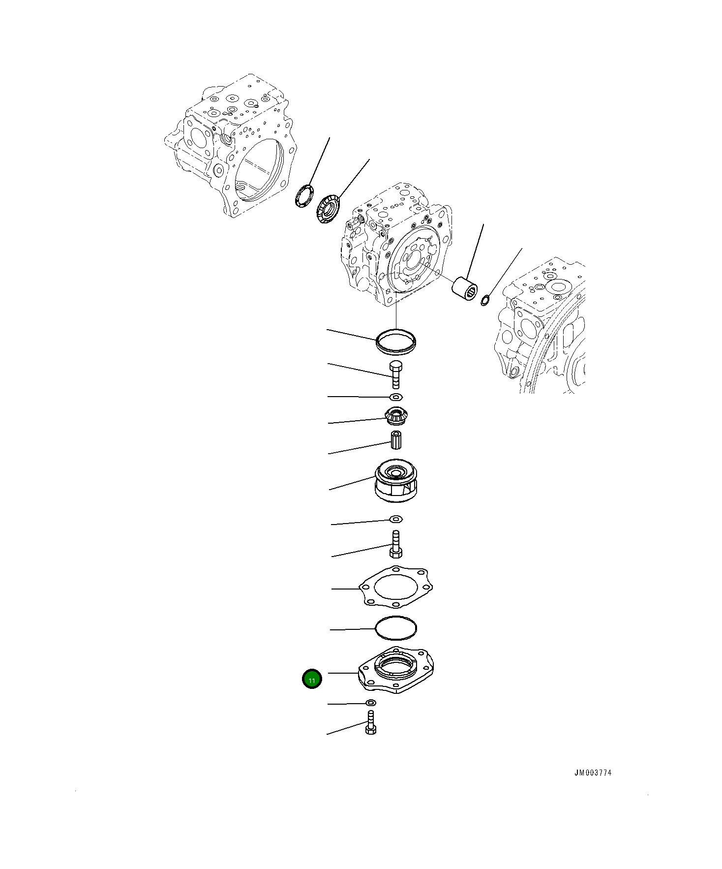 Крышка 708-2G-11910  Komatsu
