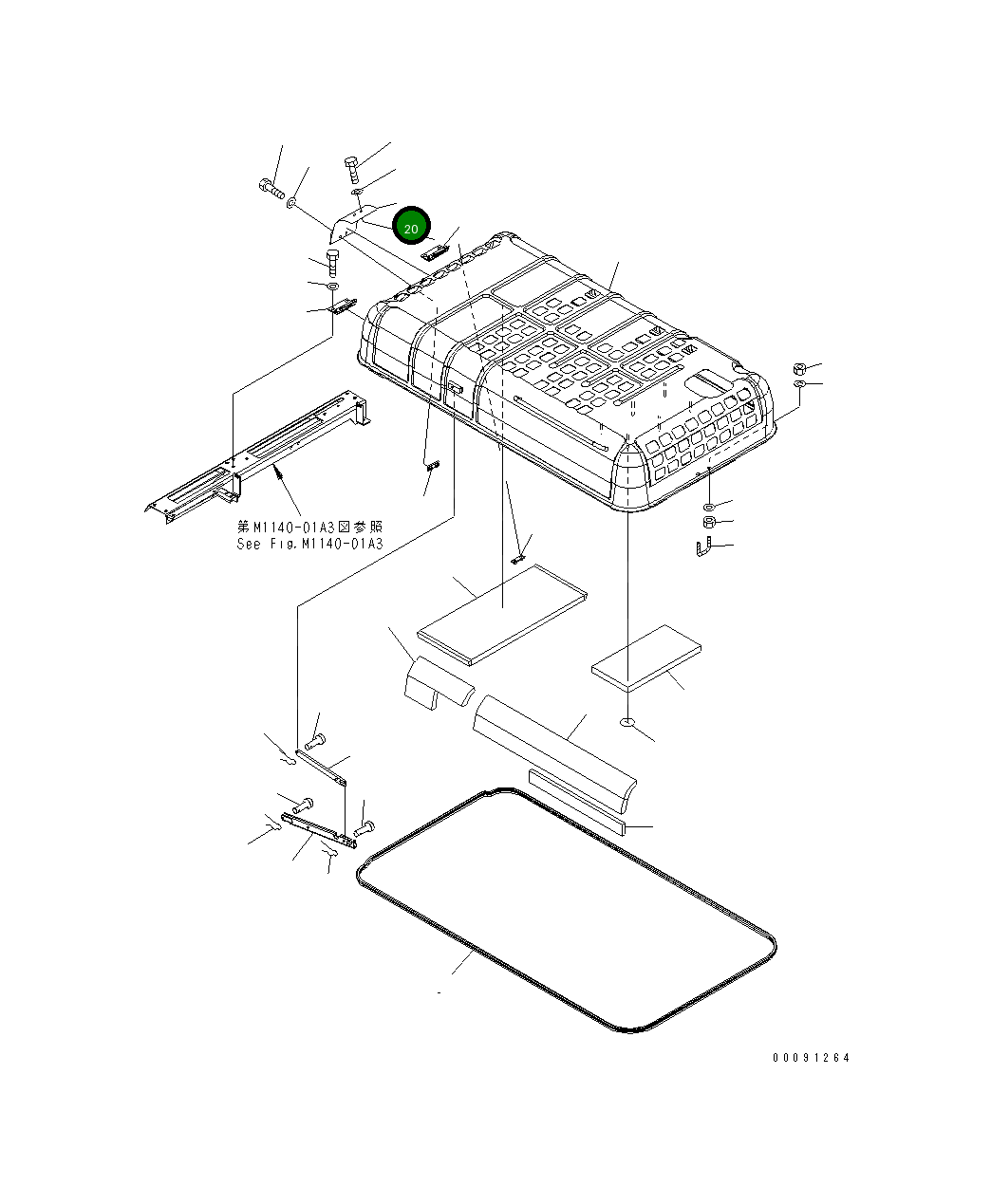 Крышка 208-54-74890  Komatsu