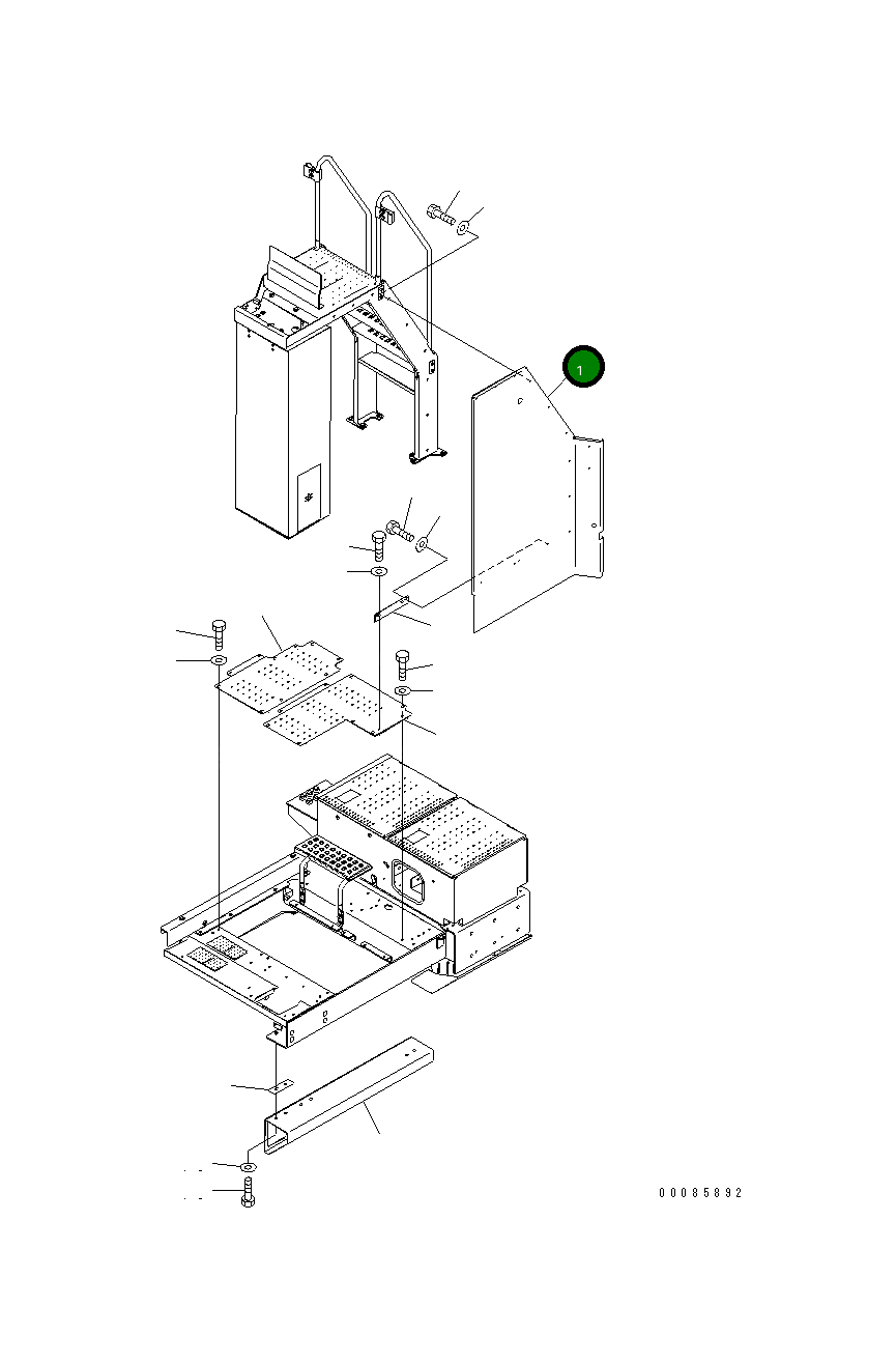 Крышка 21T-54-33533 Komatsu