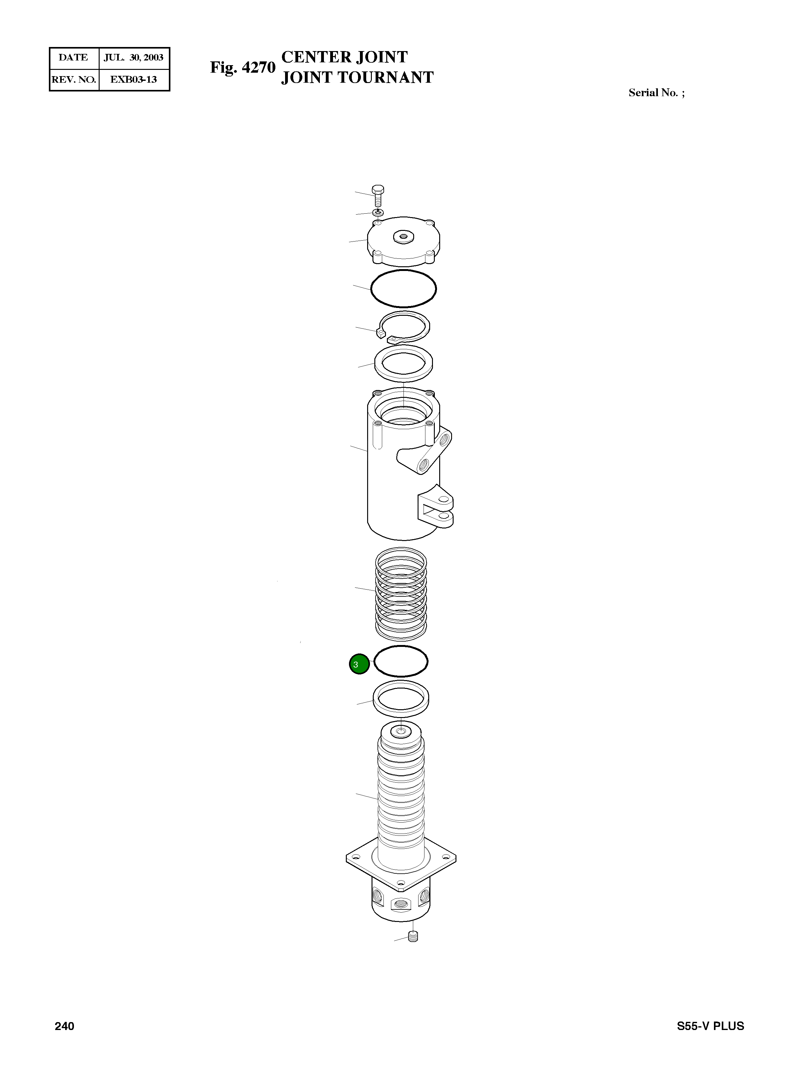 Кольцо уплотнительное (O-Ring) E6301441 Komatsu