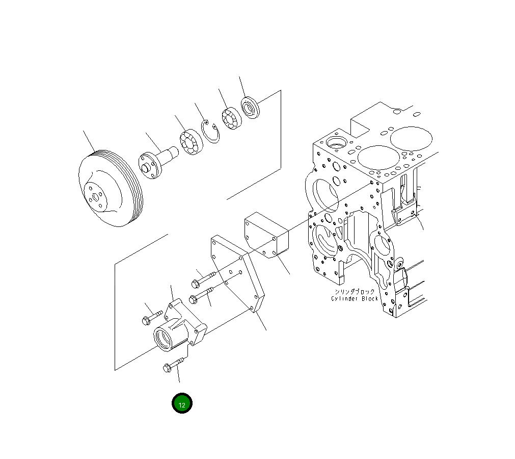 Болт 6743-61-3610 Komatsu