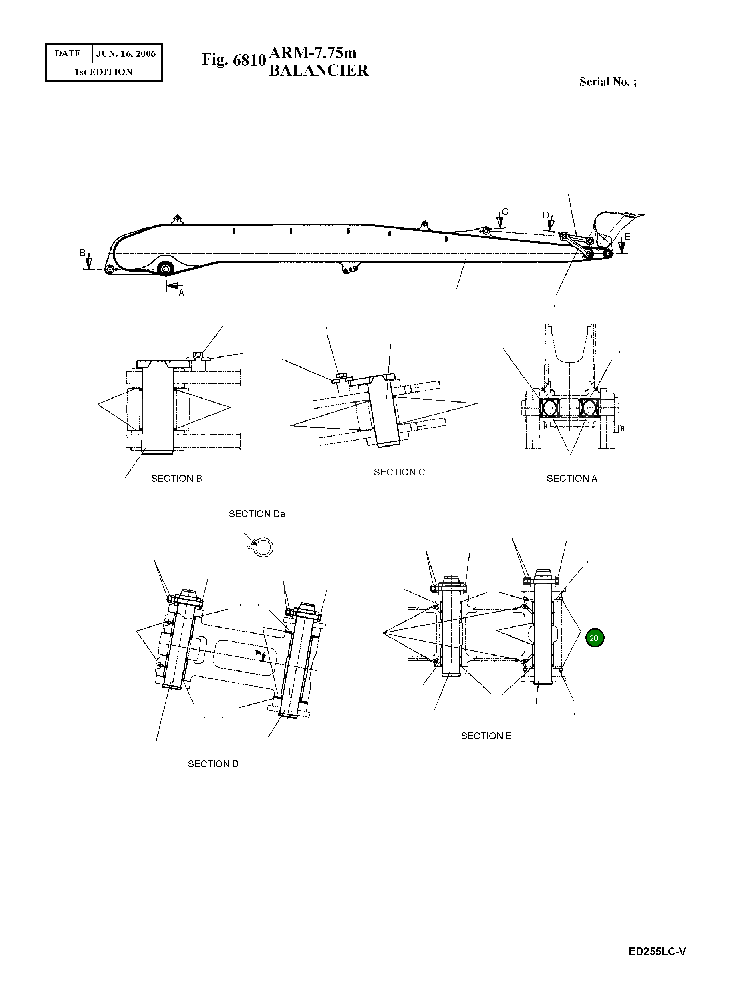 Кольцо уплотнительное (O-Ring) 180-00077D3 Komatsu